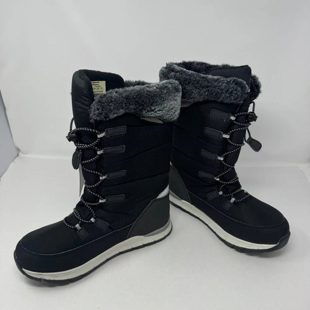 Kamik Prairie 2 Womens Black Waterproof Insulated Winter Snow Boots Size 7 NEW